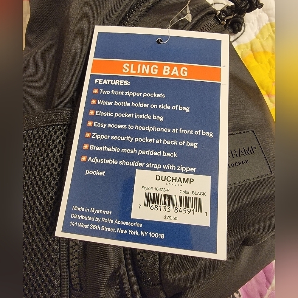Duchamp Black Sling Backpack - Picture 8 of 8
